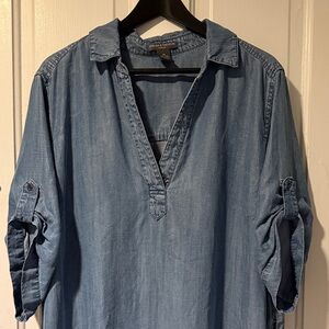 Chambray Blue Casual Dress